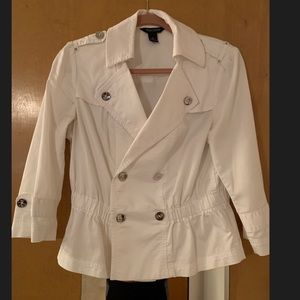 White House Black Market White Jacket Size 8